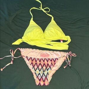 Victoria's Secret Yellow and Pink Bikini